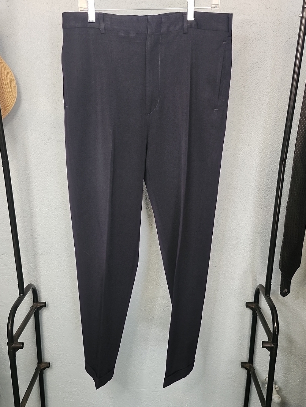 Lands' End Men's Dress Pants in Navy Blue